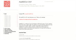 Desktop Screenshot of 2007.asiabsdcon.org